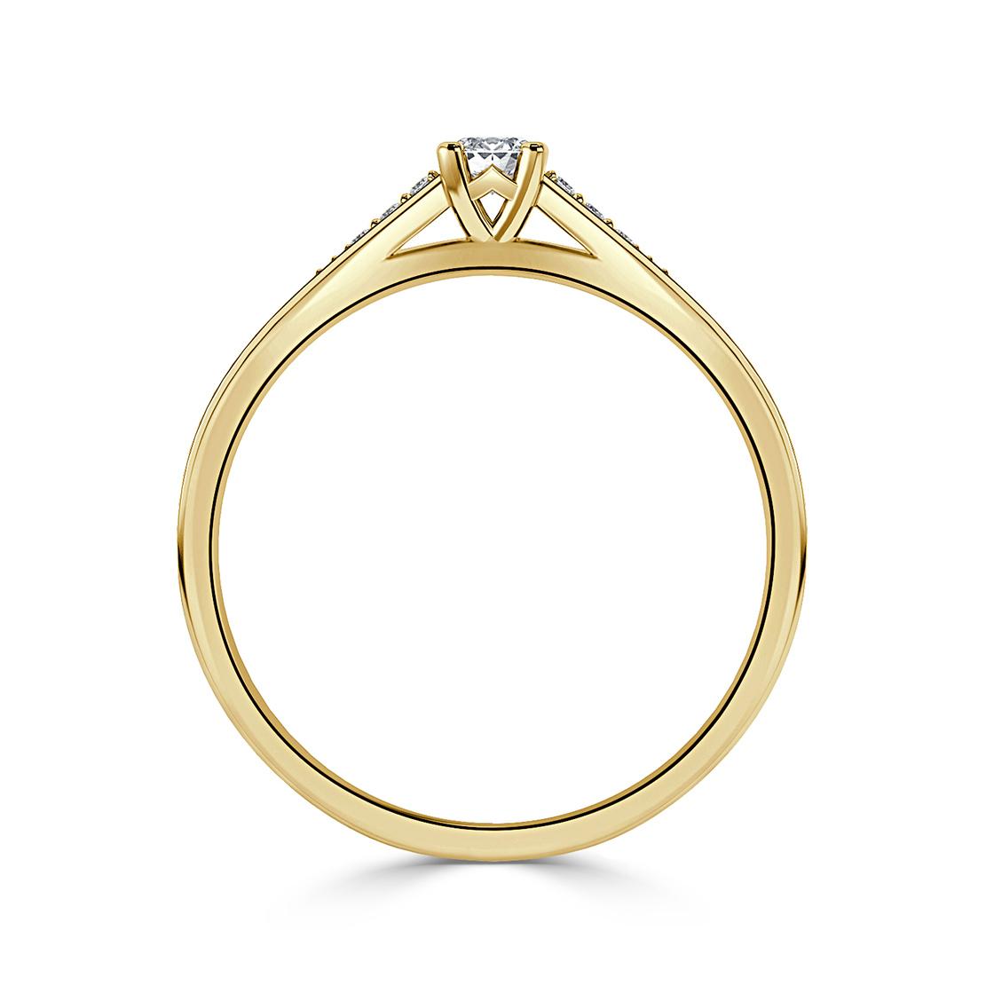 Diamantový zásnubní prsten Bitsie, žluté zlato