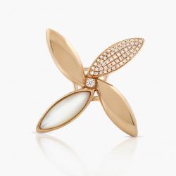 Perleťový prsten Soar, růžové zlato