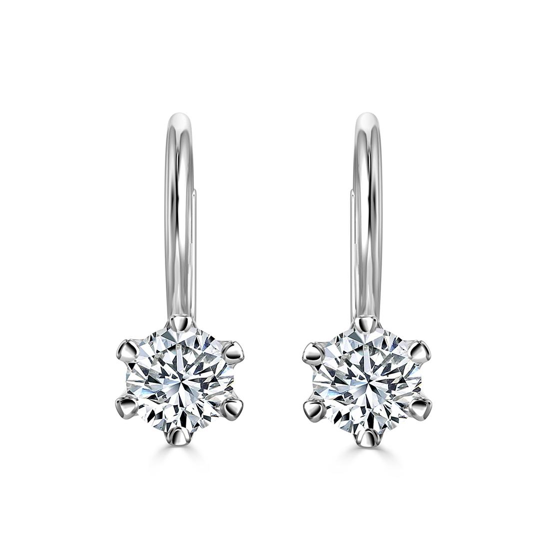 Diamantové náušnice Esperanza II., biele zlato