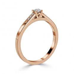 Diamantový zásnubní prsten Bitsie, růžové zlato