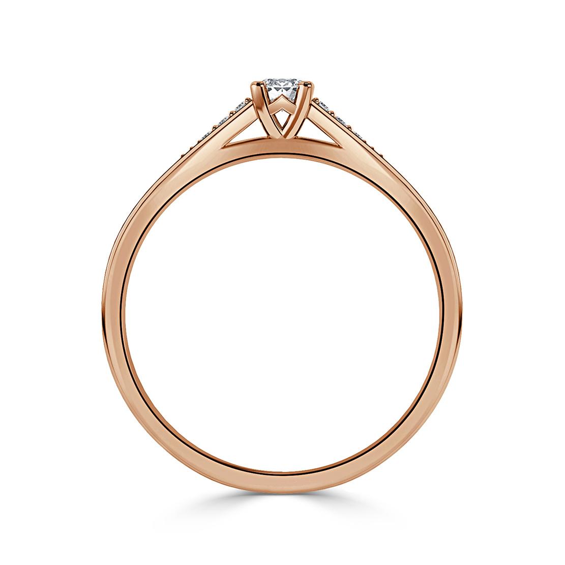 Diamantový zásnubní prsten Bitsie, růžové zlato