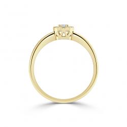 Diamantový zásnubní prsten Moon, žluté zlato