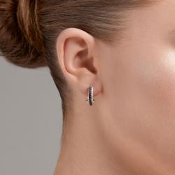 Diamantové náušnice Reverse, bílé zlato