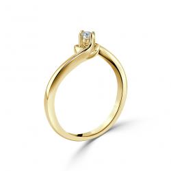 Diamantový zásnubní prsten Faye, žluté zlato