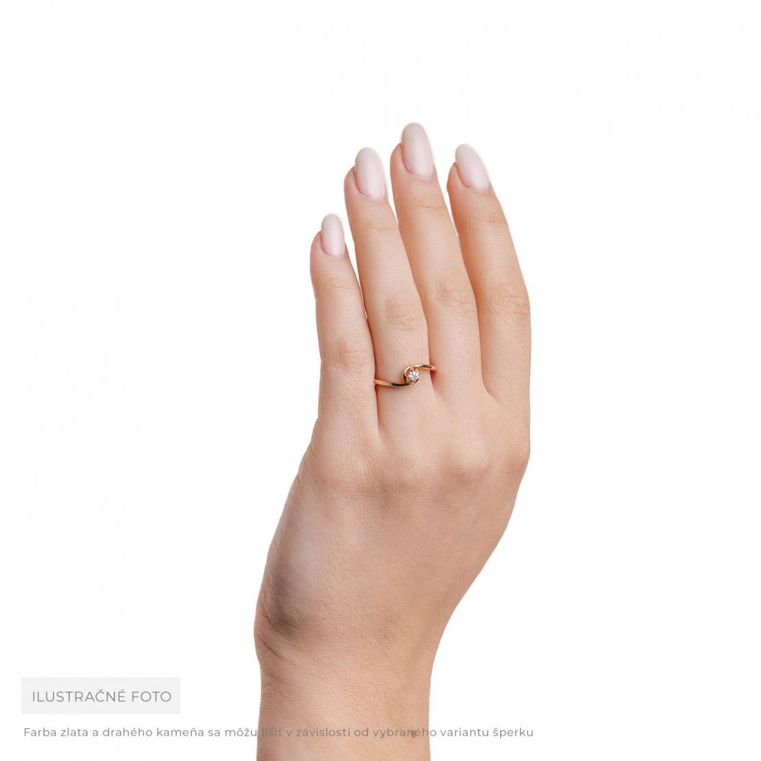 Diamantový zásnubní prsten Faye, bílé zlato