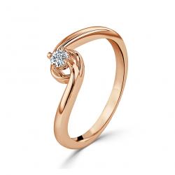 Diamantový zásnubní prsten Faye, růžové zlato
