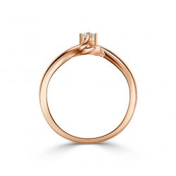 Diamantový zásnubní prsten Faye, růžové zlato