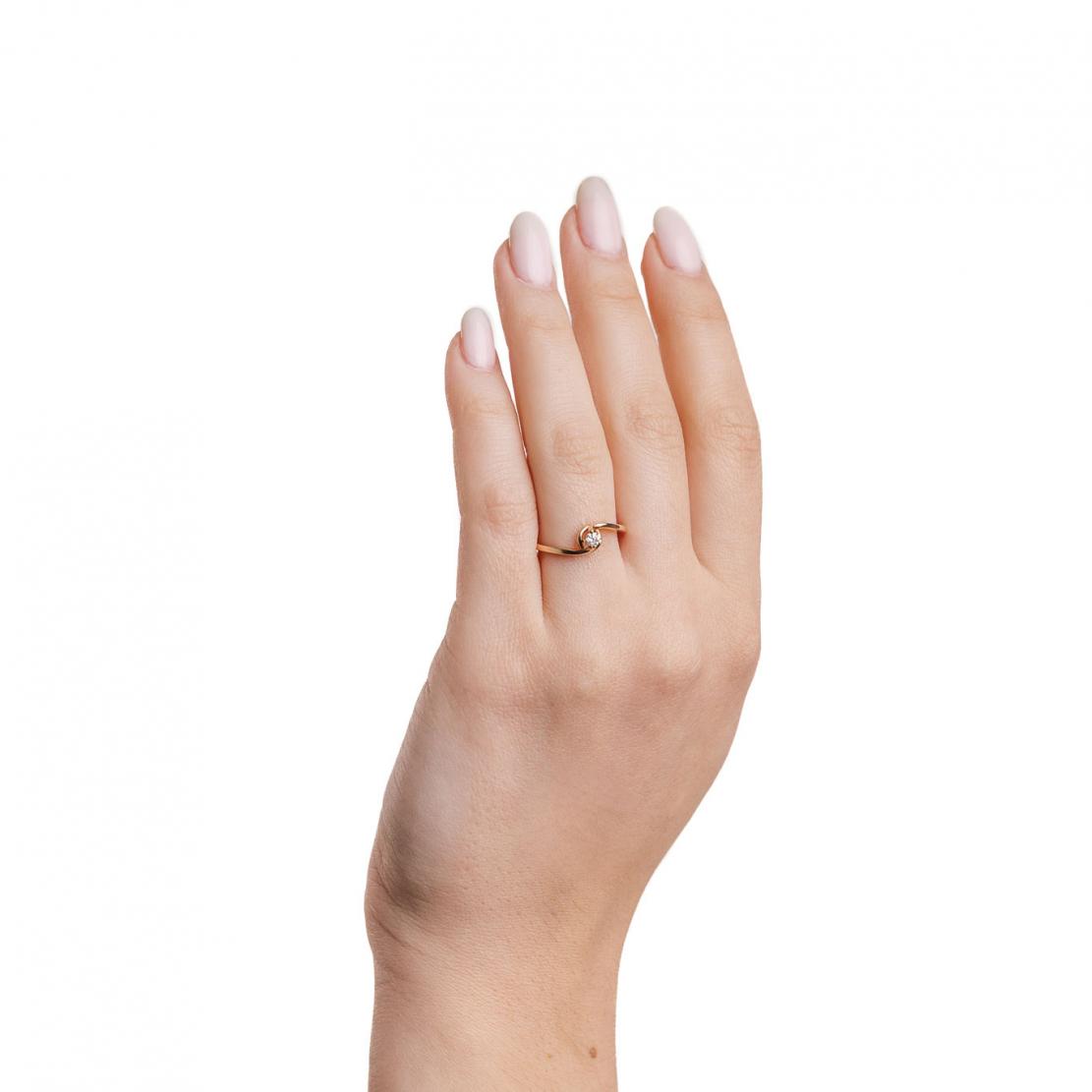 Diamantový zásnubní prsten Faye, růžové zlato