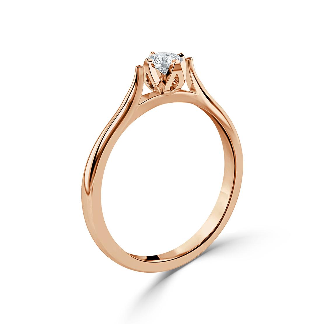 Diamantový zásnubní prsten Lurencia, růžové zlato