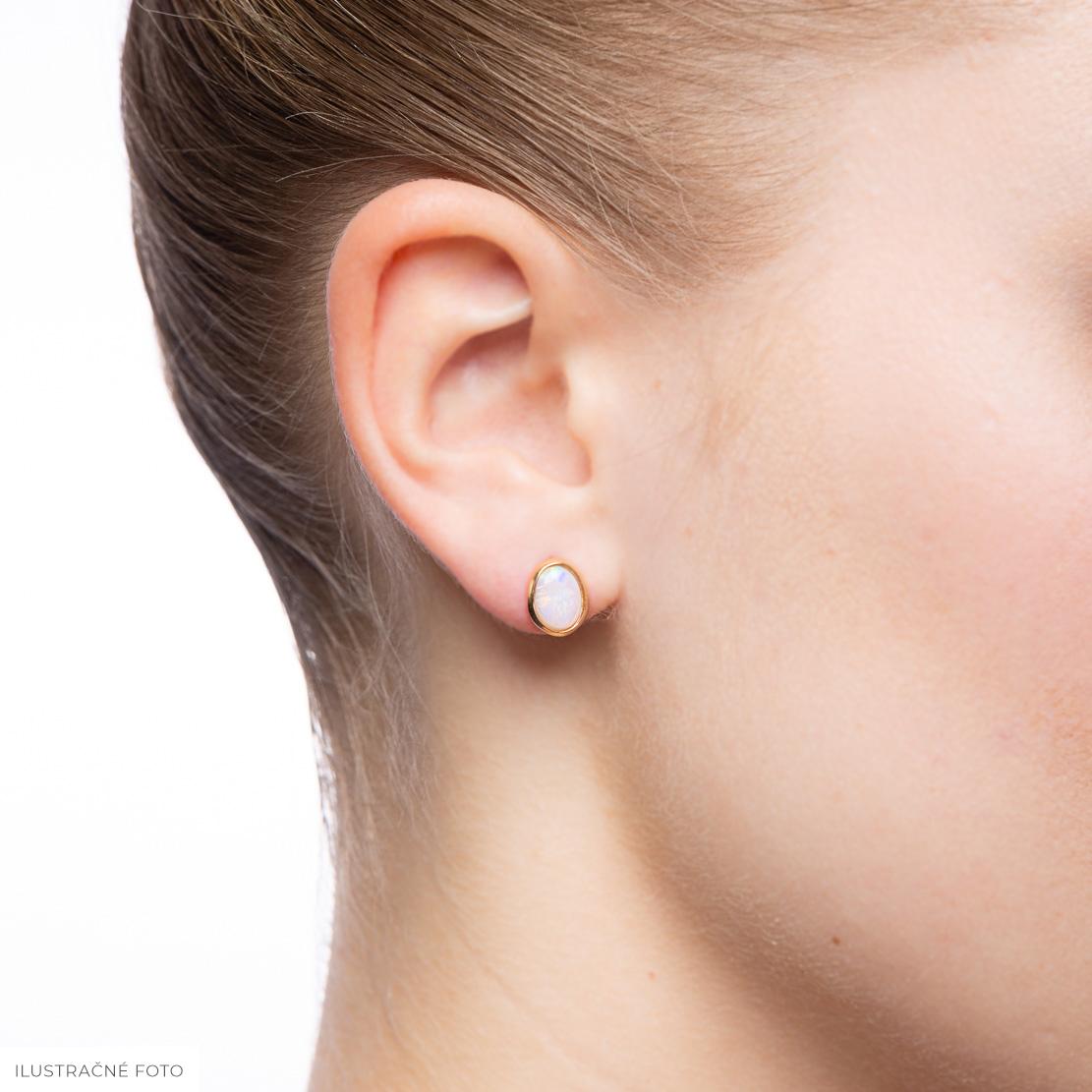 Opálové náušnice Shanara, bílé zlato