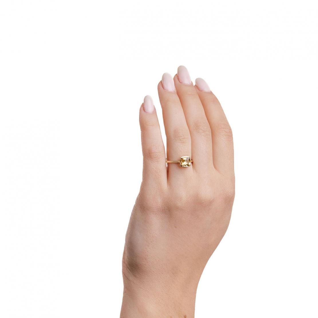Berylový prsten Avril, žluté zlato