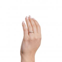 Diamantový zásnubní prsten Leora, růžové zlato