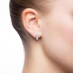 Diamantové náušnice Leora, bílé zlato