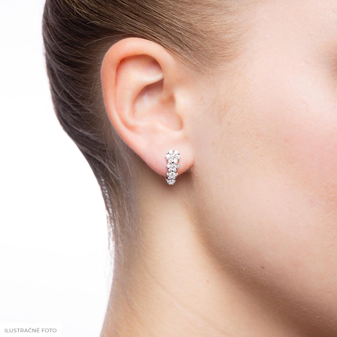 Diamantové náušnice Leora, růžové zlato