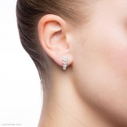 Diamantové náušnice Leora, růžové zlato