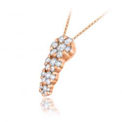 Diamantový přívěsek Leora, růžové zlato