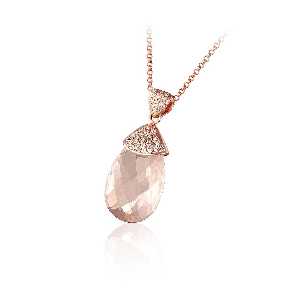 Růženínový přívěsek Fragoline, růžové zlato