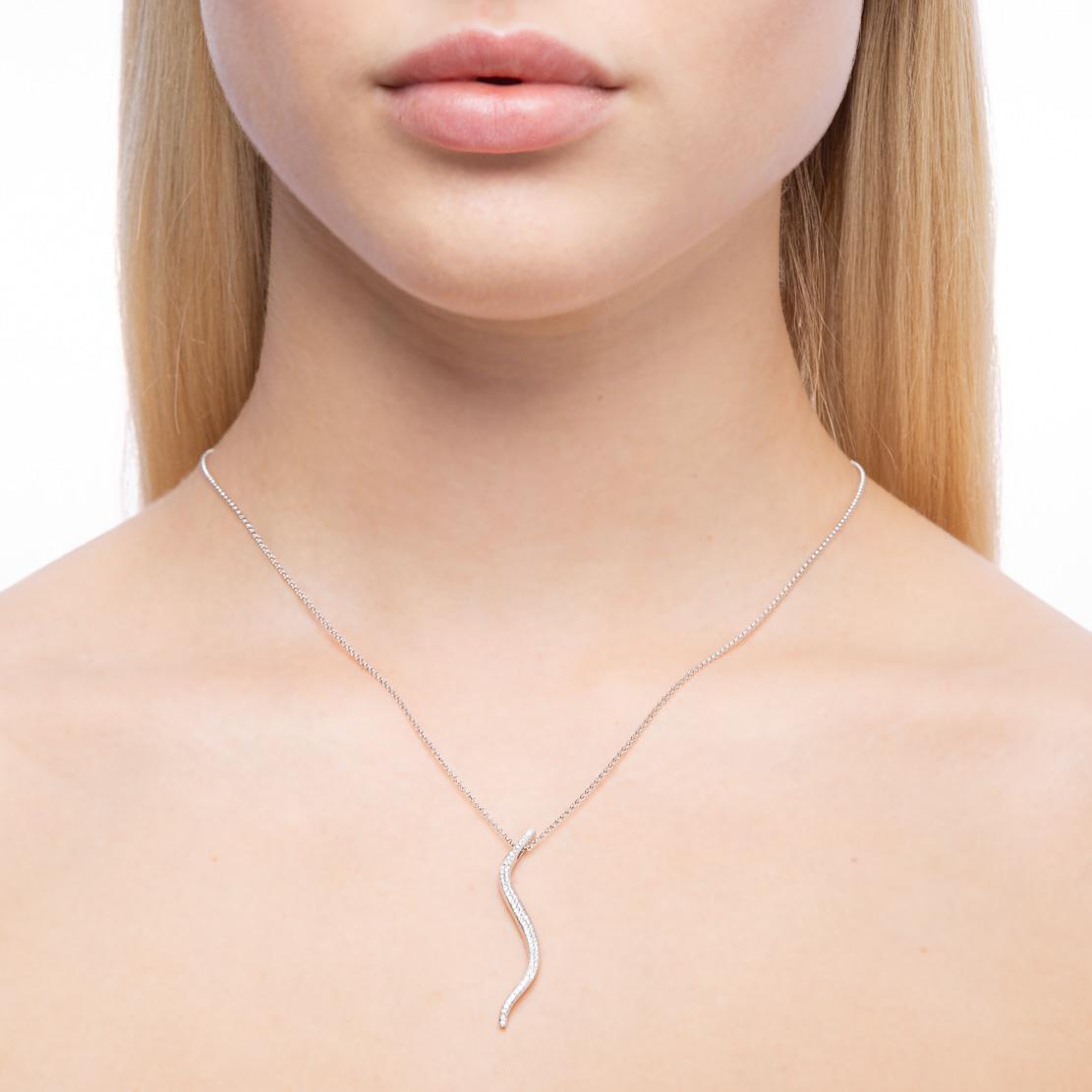 Diamantový přívěsek Entertainment, bílé zlato