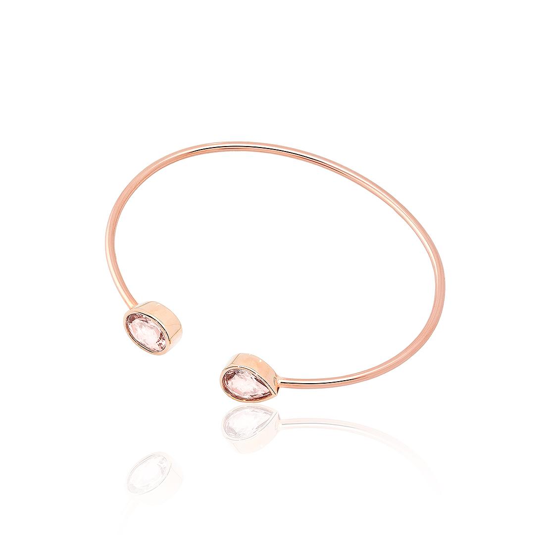 Morganitový náramek Lacrima, růžové zlato