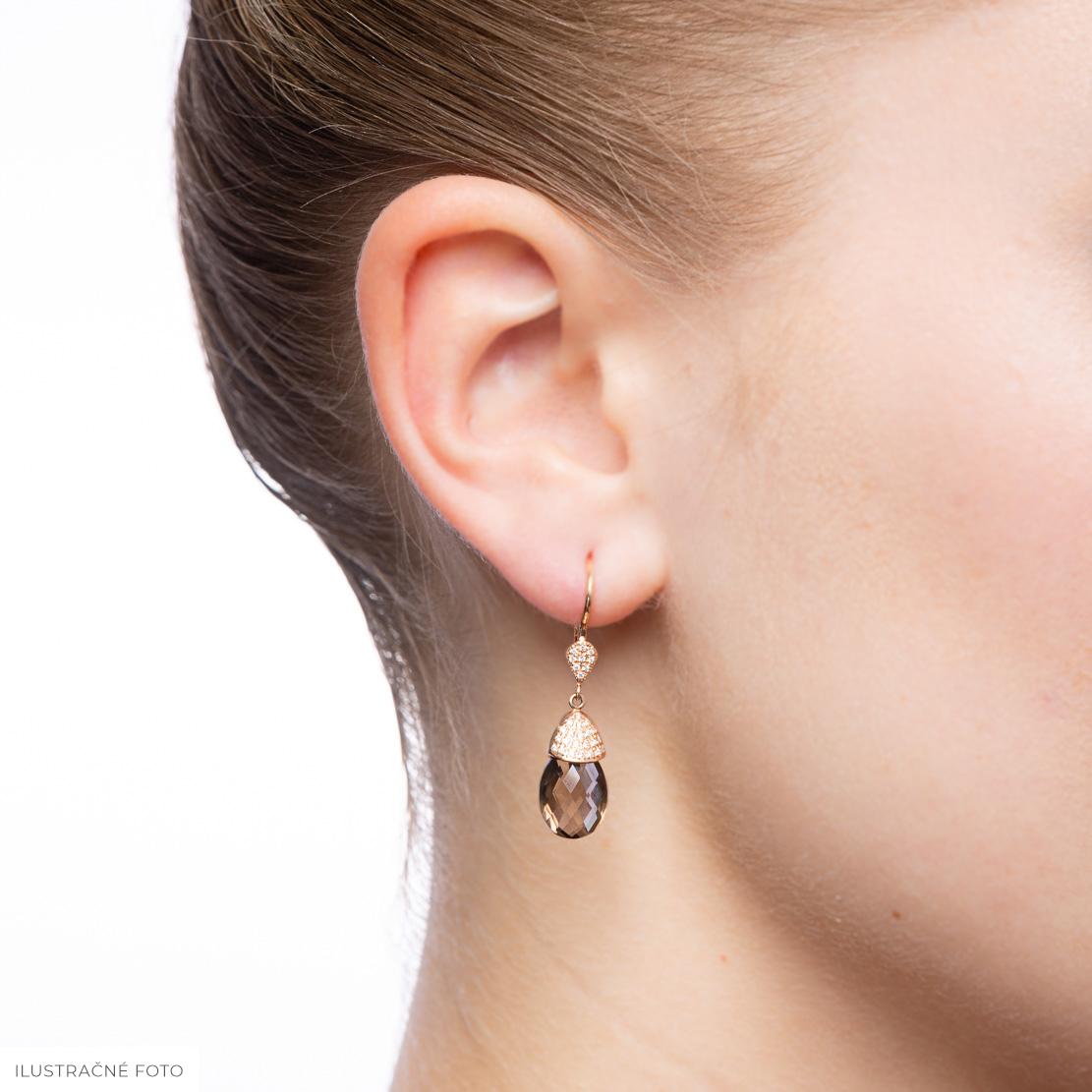 Citrínové náušnice Fragoline, žluté zlato