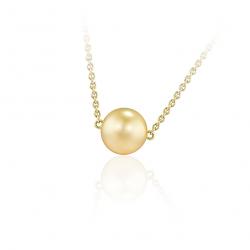 Perlový náhrdelník Aische, žluté zlato