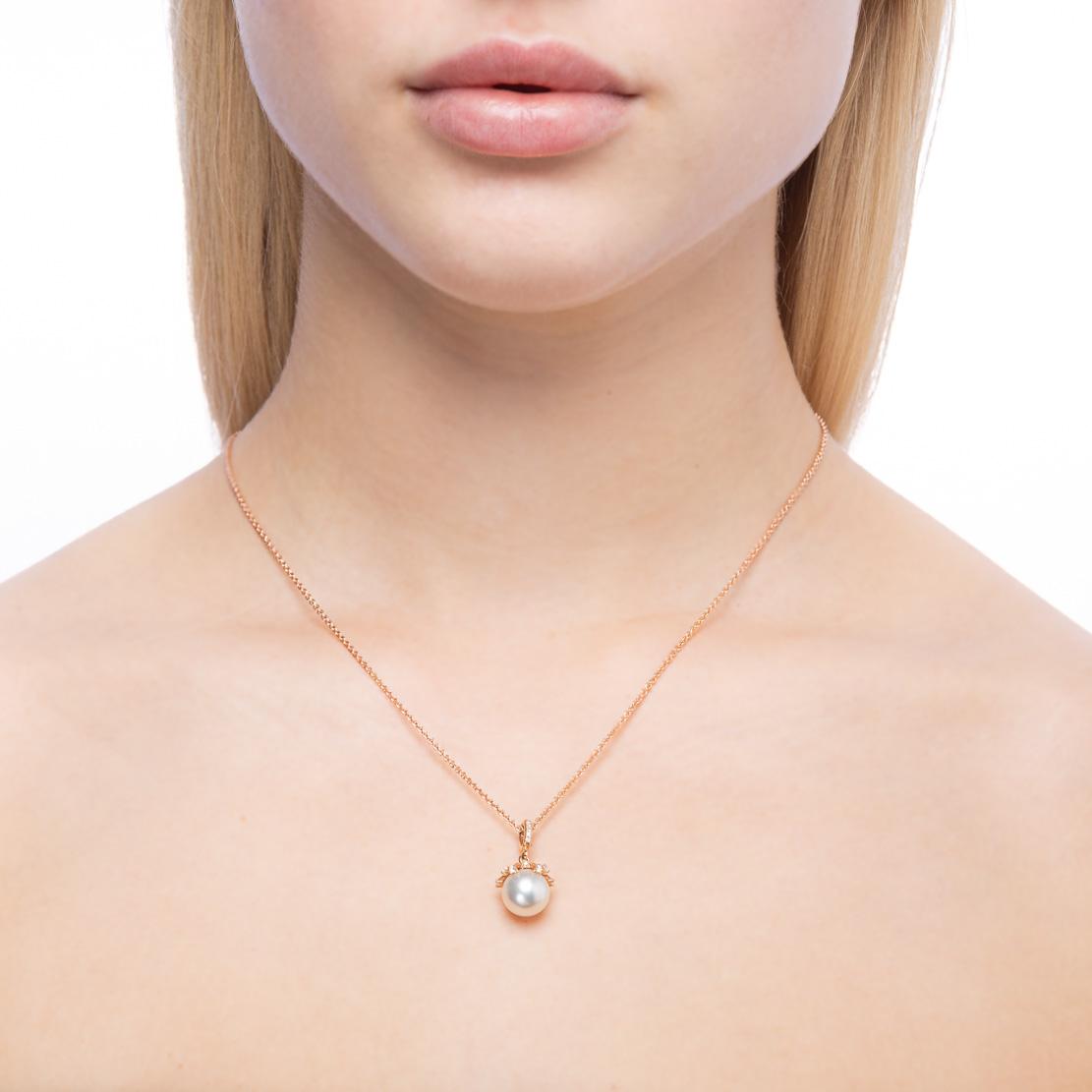 Perlový přívěsek Belis, růžové zlato