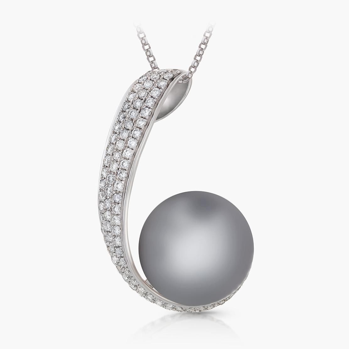 Perlový přívěsek South, bílé zlato