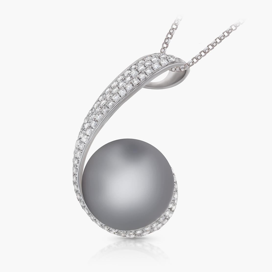 Perlový přívěsek South, bílé zlato