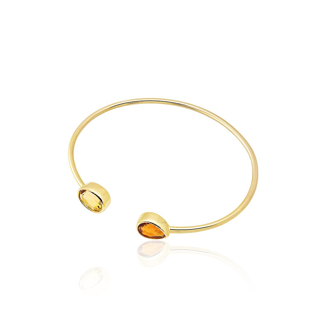 Citrínový náramek Lacrima, žluté zlato