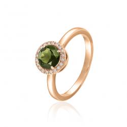 Turmalínový prsten Echo, růžové zlato