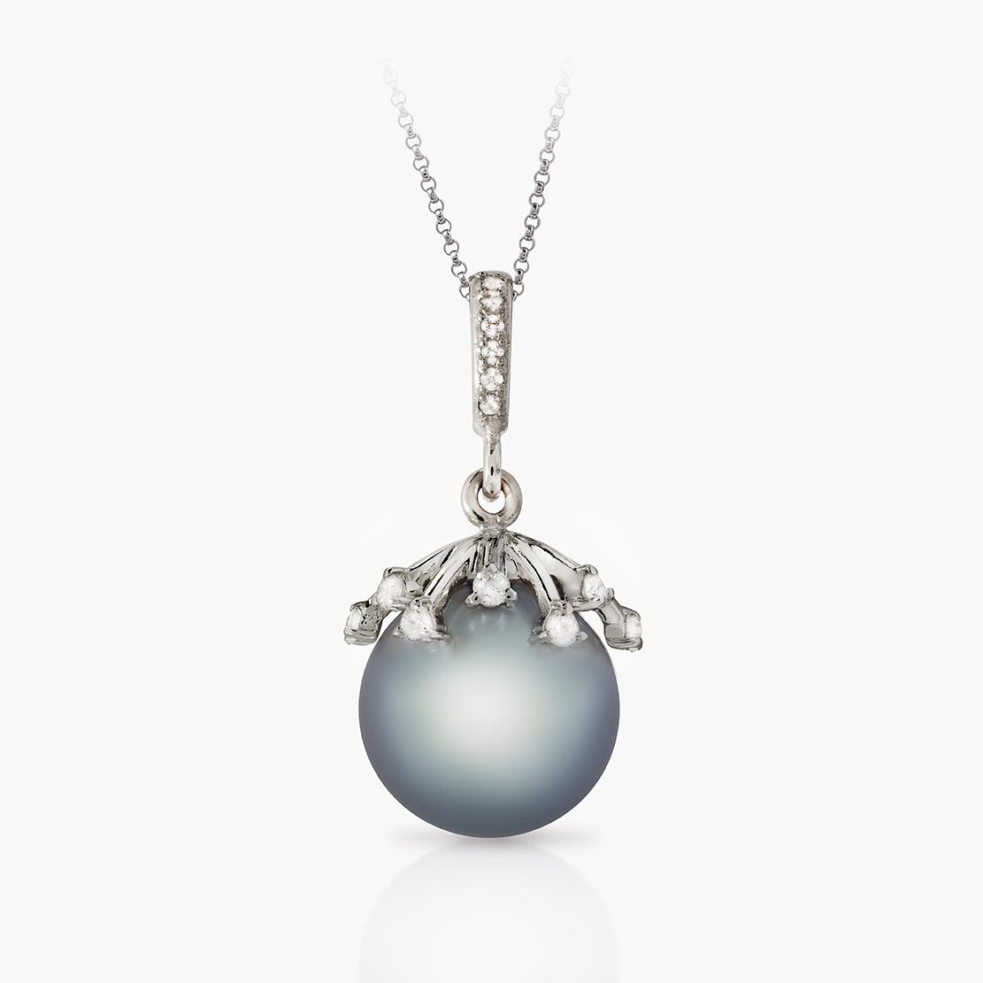 Perlový přívěsek Belis, bílé zlato