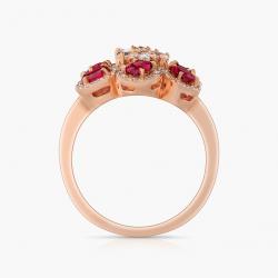 Drahokamový prsten Her Majesty, růžové zlato