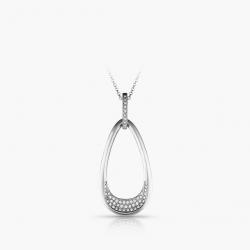 Diamantový přívěsek Lágrima Dorada, bílé zlato