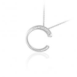 Diamantový přívěsek Loving moment, bílé zlato