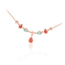 Drahokamový náhrdelník Lady Avery, růžové zlato