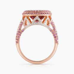 Drahokamový prsten Rosy Amor, růžové zlato