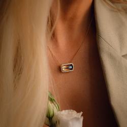 Turmalínový náhrdelník Le Vin, žlté zlato