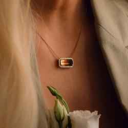 Turmalínový náhrdelník Le Vin, žlté zlato