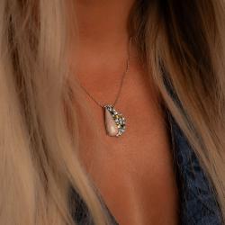 Drahokamový přívěsek Crystal Sea, bílé zlato