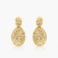 Diamantové náušnice Chelsea, žluté zlato