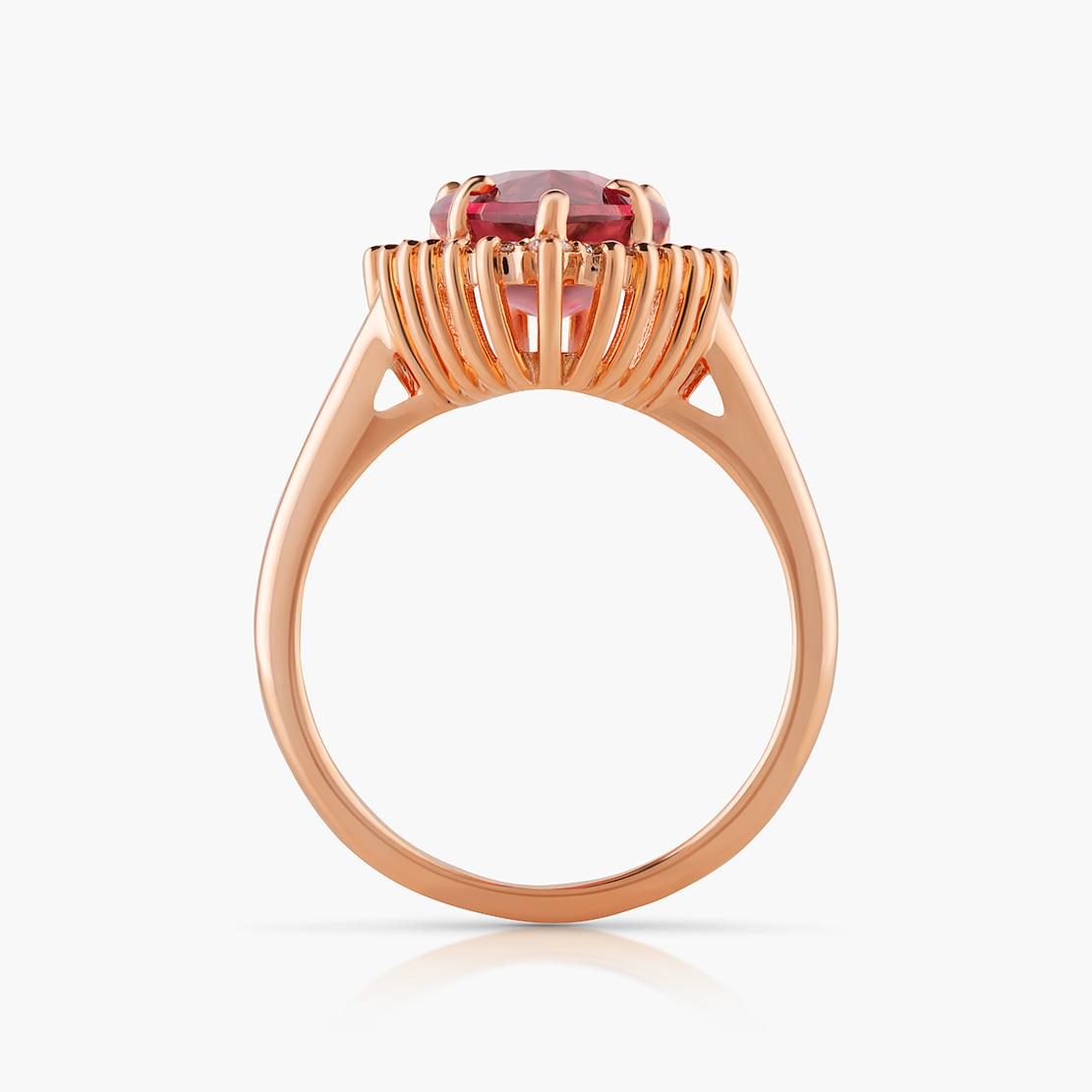 Turmalínový prsten Rosa Tourmalina, růžové zlato