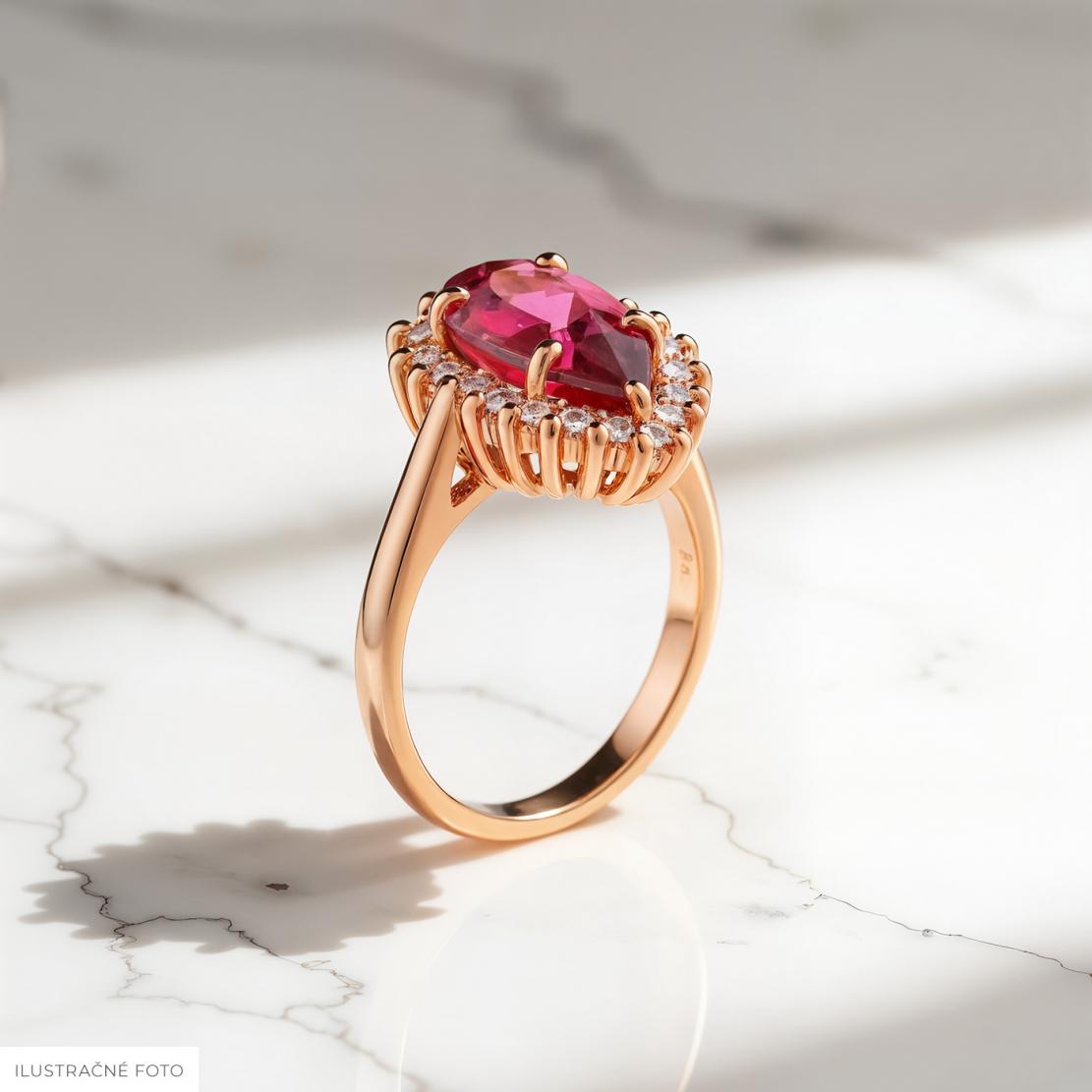 Turmalínový prsten Rosa Tourmalina, růžové zlato