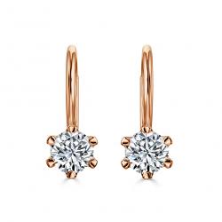 Diamantové náušnice Esperanza II., ružové zlato