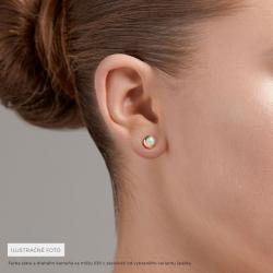 Opálové náušnice Fluid, bílé zlato