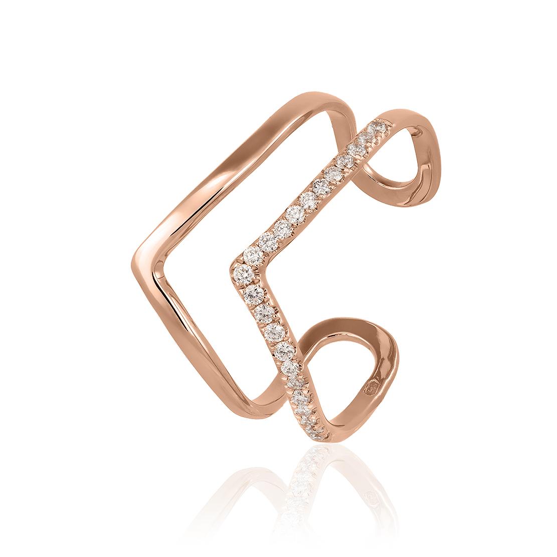 Diamantový prsteň Tinku, ružové zlato