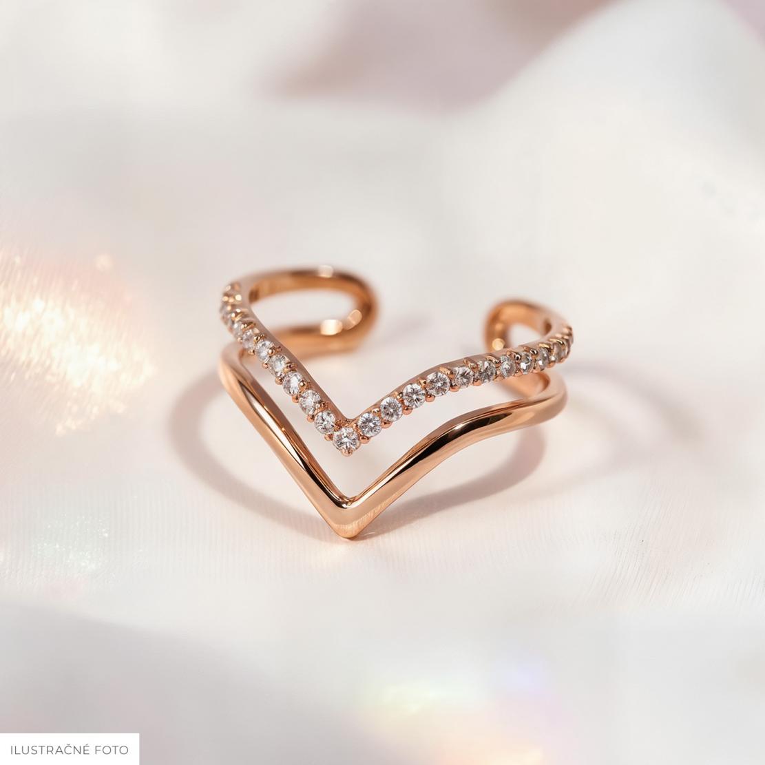 Diamantový prsteň Tinku, ružové zlato