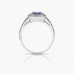 Zafírový prsteň Laguna Colorada, biele zlato