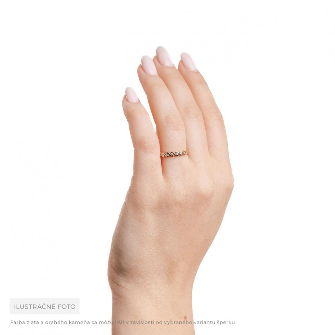 Smaragdový prsten Calypso, růžové zlato