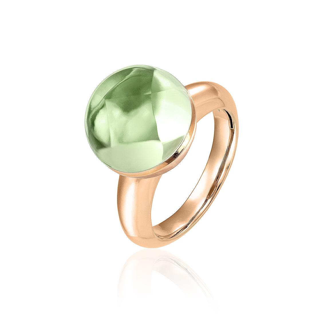 Praziolitový prsten Sunset, růžové zlato
