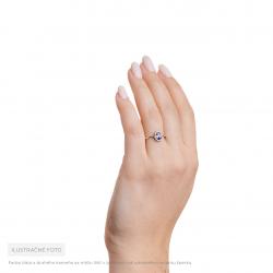 Safírový prsten Atlantis, růžové zlato